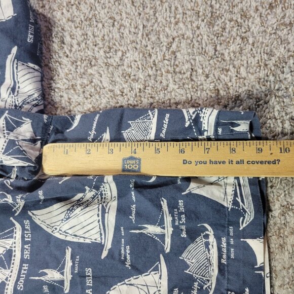 J.Crew Chino Shorts Men's 32 Blue Boats All Over Print Flat Front Preppy - Picture 5 of 7